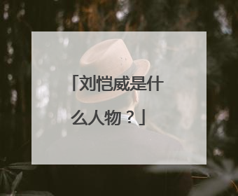 刘恺威是什么人物?