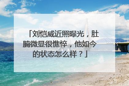 刘恺威近照曝光,肚腩微显很憔悴,他如今的状态怎么样?