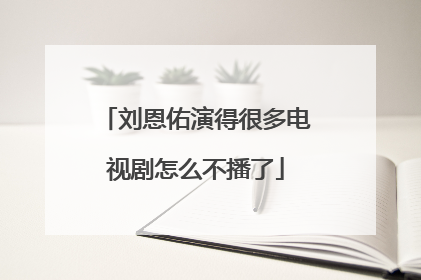 刘恩佑演得很多电视剧怎么不播了