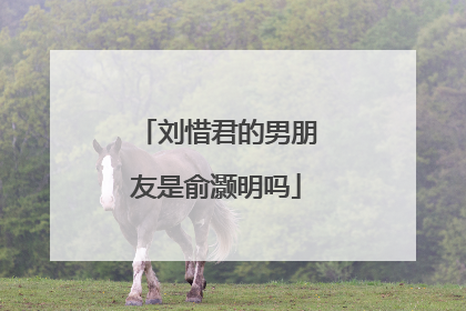 刘惜君的男朋友是俞灏明吗