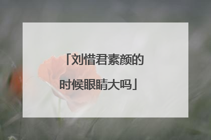 刘惜君素颜的时候眼睛大吗