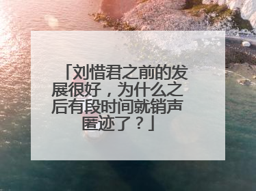 刘惜君之前的发展很好，为什么之后有段时间就销声匿迹了？