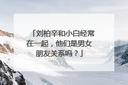 刘柏辛和小白经常在一起，他们是男女朋友关系吗？