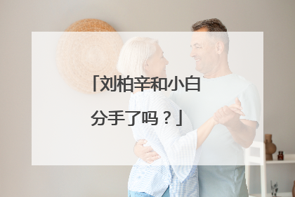 刘柏辛和小白分手了吗？