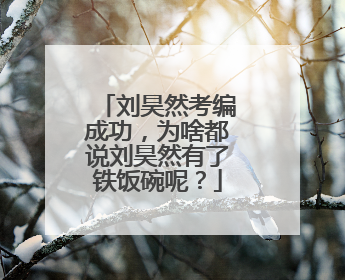 刘昊然考编成功,为啥都说刘昊然有了铁饭碗呢?