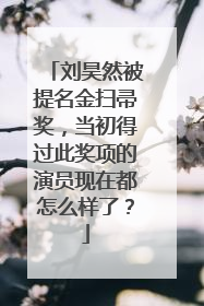 刘昊然被提名金扫帚奖，当初得过此奖项的演员现在都怎么样了？