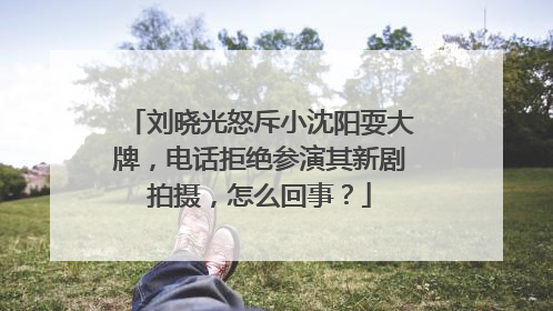 刘晓光怒斥小沈阳耍大牌，电话拒绝参演其新剧拍摄，怎么回事？