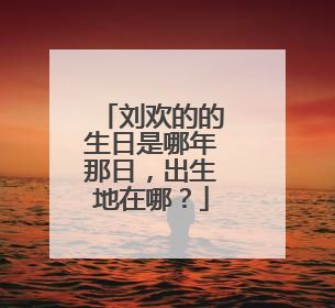 刘欢的的生日是哪年那日，出生地在哪？