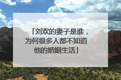 刘欢的妻子是谁,为何很多人都不知道他的婚姻生活