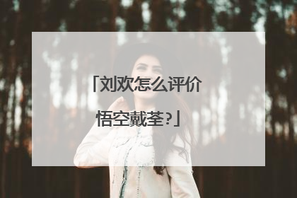 刘欢怎么评价悟空戴荃?