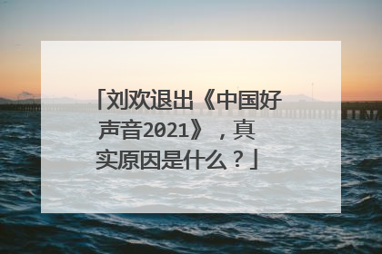 刘欢退出《中国好声音2021》,真实原因是什么?