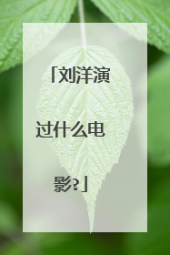 刘洋演过什么电影?