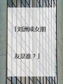 刘洲成女朋友是谁？