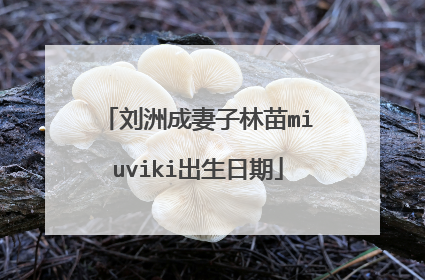 刘洲成妻子林苗miuviki出生日期