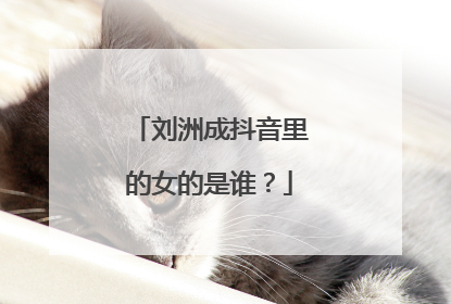 刘洲成抖音里的女的是谁？