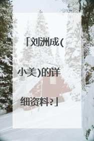刘洲成(小美)的详细资料?