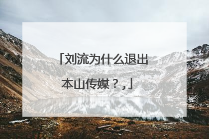 刘流为什么退出本山传媒？,