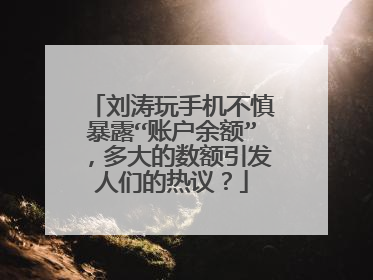 刘涛玩手机不慎暴露“账户余额”,多大的数额引发人们的热议?