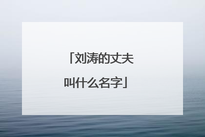 刘涛的丈夫叫什么名字