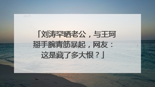 刘涛罕晒老公,与王珂掰手腕青筋暴起,网友:这是藏了多大恨?