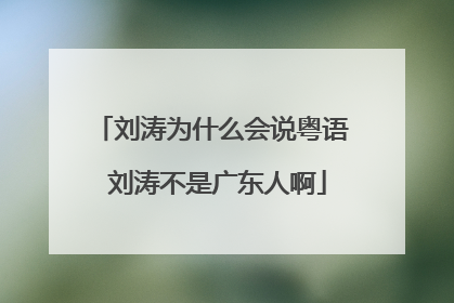 刘涛为什么会说粤语 刘涛不是广东人啊