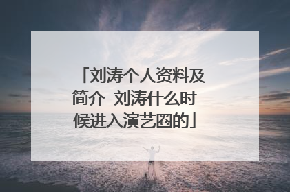 刘涛个人资料及简介 刘涛什么时候进入演艺圈的