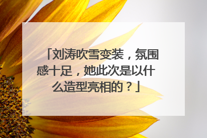 刘涛吹雪变装,氛围感十足,她此次是以什么造型亮相的?