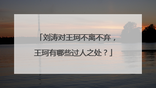 刘涛对王珂不离不弃,王珂有哪些过人之处?