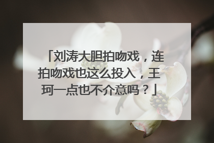 刘涛大胆拍吻戏,连拍吻戏也这么投入,王珂一点也不介意吗?