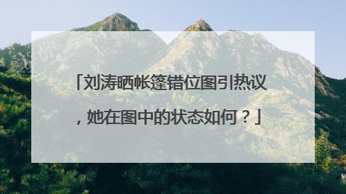 刘涛晒帐篷错位图引热议，她在图中的状态如何？