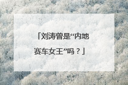 刘涛曾是“内地赛车女王”吗？