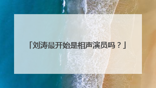 刘涛最开始是相声演员吗？