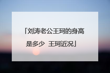 刘涛老公王珂的身高是多少 王珂近况