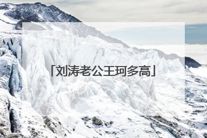 刘涛老公王珂多高