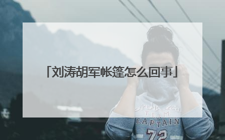 刘涛胡军帐篷怎么回事