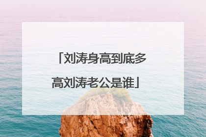 刘涛身高到底多高刘涛老公是谁