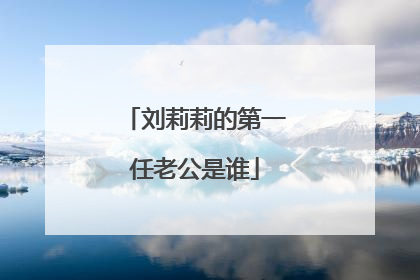 刘莉莉的第一任老公是谁