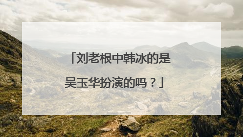 刘老根中韩冰的是吴玉华扮演的吗?