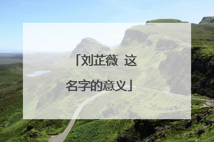 刘芷薇 这名字的意义