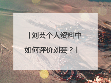 刘芸个人资料中如何评价刘芸?