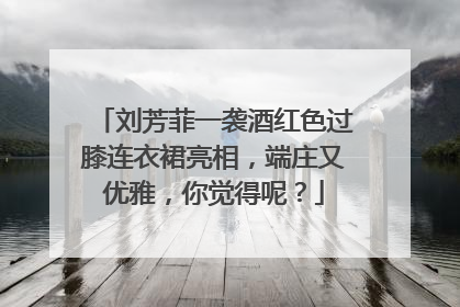 刘芳菲一袭酒红色过膝连衣裙亮相，端庄又优雅，你觉得呢？