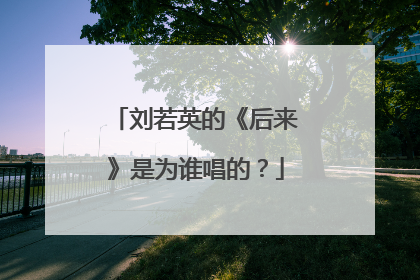 刘若英的《后来》是为谁唱的？