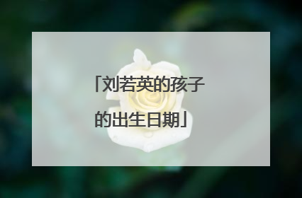 刘若英的孩子的出生日期