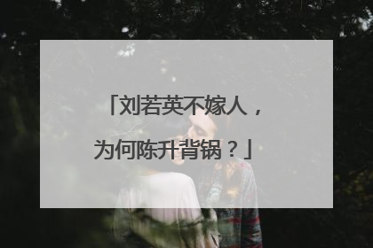 刘若英不嫁人,为何陈升背锅?