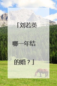 刘若英哪一年结的婚?