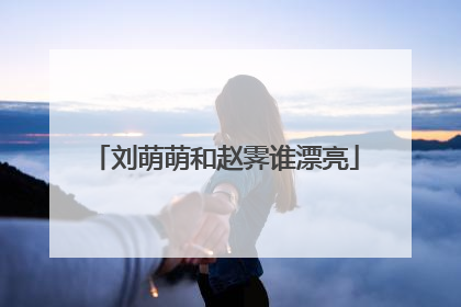 刘萌萌和赵霁谁漂亮