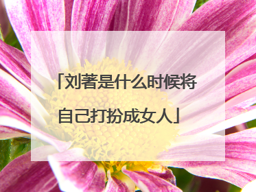 刘著是什么时候将自己打扮成女人