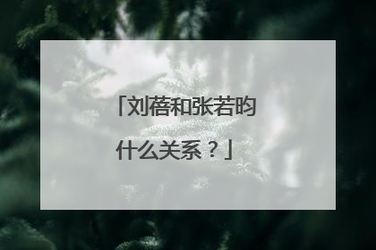 刘蓓和张若昀什么关系？