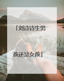 刘诗诗生男孩还是女孩