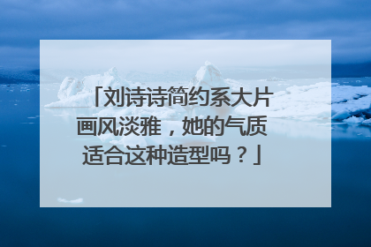刘诗诗简约系大片画风淡雅，她的气质适合这种造型吗？